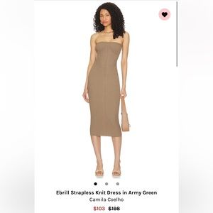Ebrill strapless knit dress camila coelho
